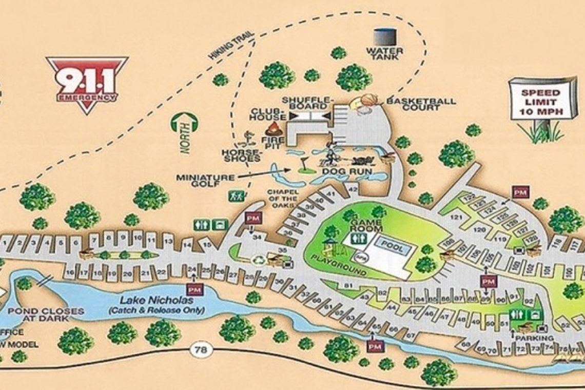 RV Park Camp Map San Diego County Camping